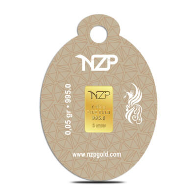 Nzp Gold Oval Blister - Mini Goldbarren 0.05 Gramm (995 24 karat 