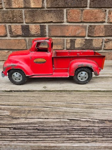 Vintage Red Tonka Toys 1955 Pressed Steel Pickup USA