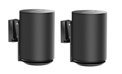 Adjustable Wall Mount with Sonos ERA 100 Speaker - Black 2 Pack (Black, 1 of ...