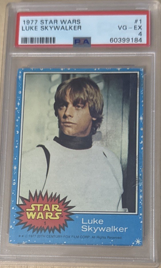 1977 Topps Star Wars #1 Luke Skywalker PSA 4