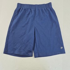 FILA Boys Shorts XL 13-15 Years Blue Boys Polyester Athletic Elastic Waist