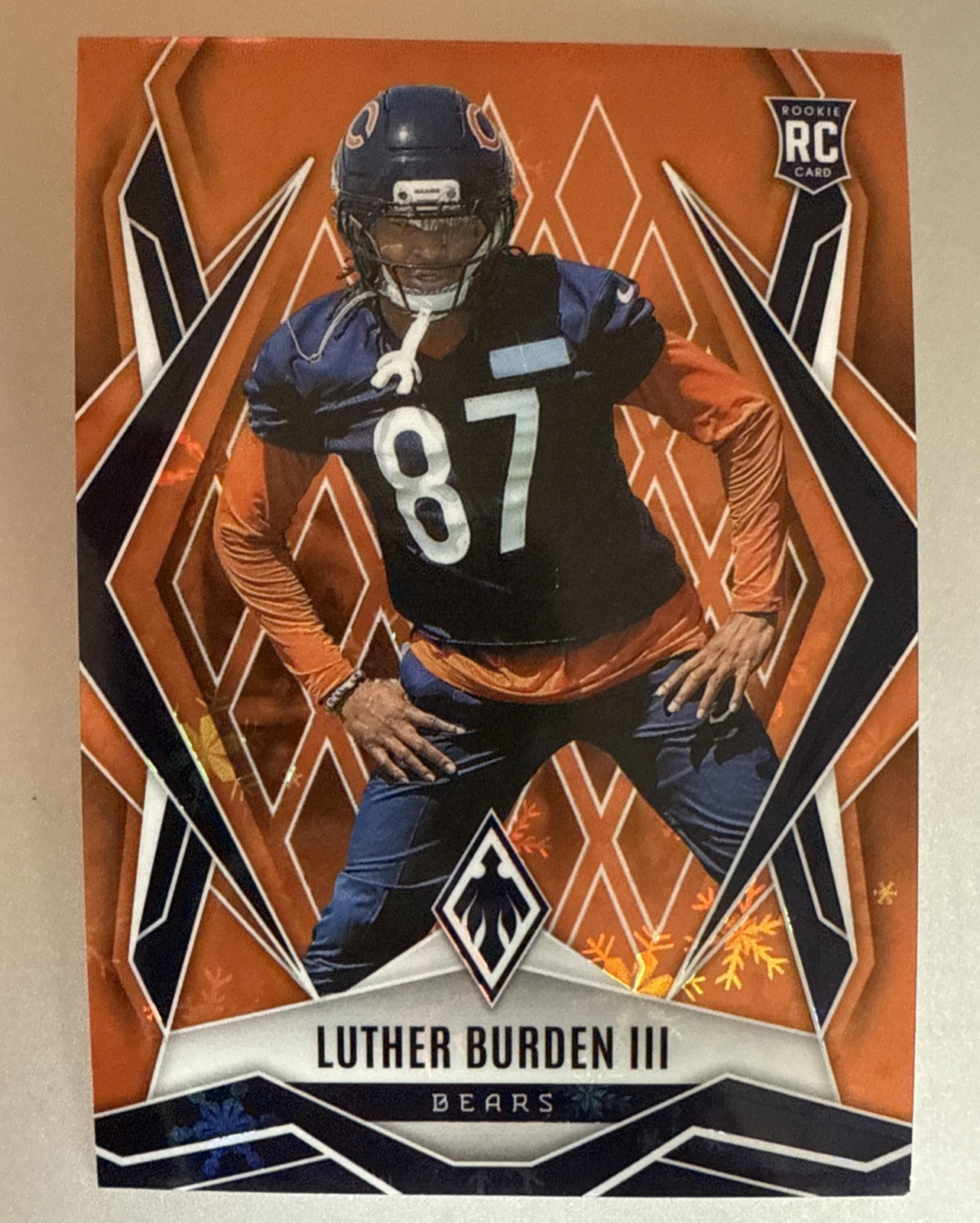 2025 Phoenix Luther Burden III #196 Orange Winter Snowflakes 09/99 (RC) - Bears