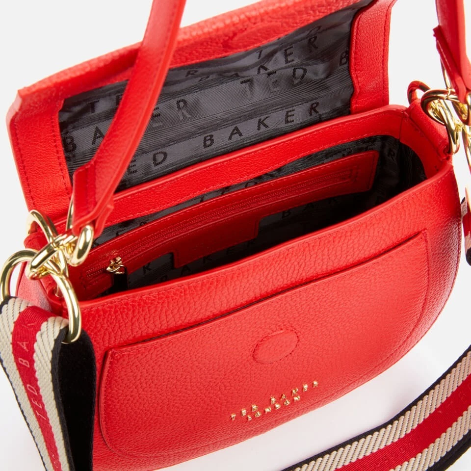 TED BAKER Amali Red Leather satchel style shoulder / crossbody bag Used once - Image 2 of 4