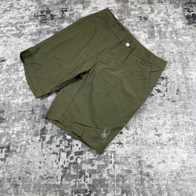 Spyder Men Medium Olive Green Performance Technical Hiking Shorts Gorpcore
