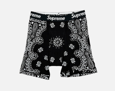 Supreme/Hanes Bandana Briefs, Underwear, Single Pair, Black/White