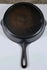 Griswold 704F Cast Iron Skillet #8 Slant Logo Heat Ring Dual Spout
