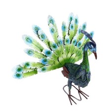 _Metal Peacock Statue Easy DIY Assembly Beautiful Peacock Statue