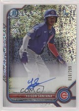 2022 Bowman Chrome Prospect Speckle Refractor 10/299 Yeison Santana Auto rp9