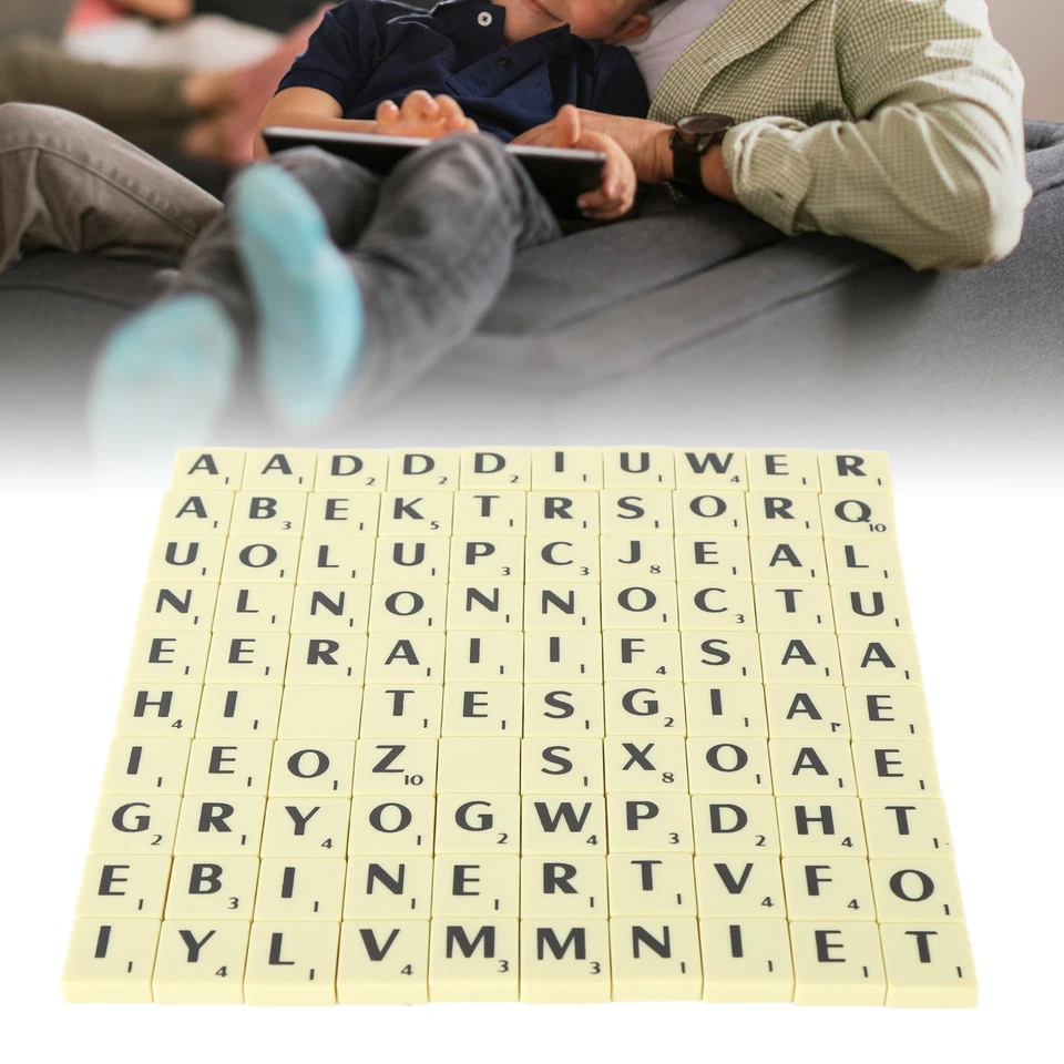 ˙ Letter Chess Pieces Set Crossword Game Tiles Chess Pieces - Image 2 of 4