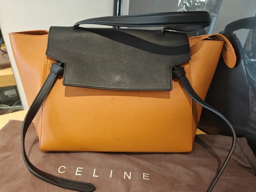 Authentic French Chic CELINE Leather Tote bag GM Model "Belt" Made In Italy