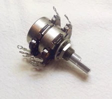 USED Dual 3.3 Meg Audio Potentiometer Taps 400K 2Meg Date 1963