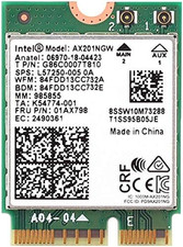 AX201NGW Scheda Di Rete Wireless  2,4 Gbps 802.11Ax Wireless Intel AX201 Scheda 