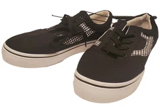 Solemates Black Checkered Lace-up Unisex Shoe Size 8