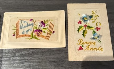 Vintage French Needlepoint Postcards