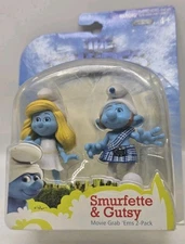 New 2011 Jakks Smurfs Figures Packs - Smurfette & Gutsy Movie Grab 'Ems 2-Pack