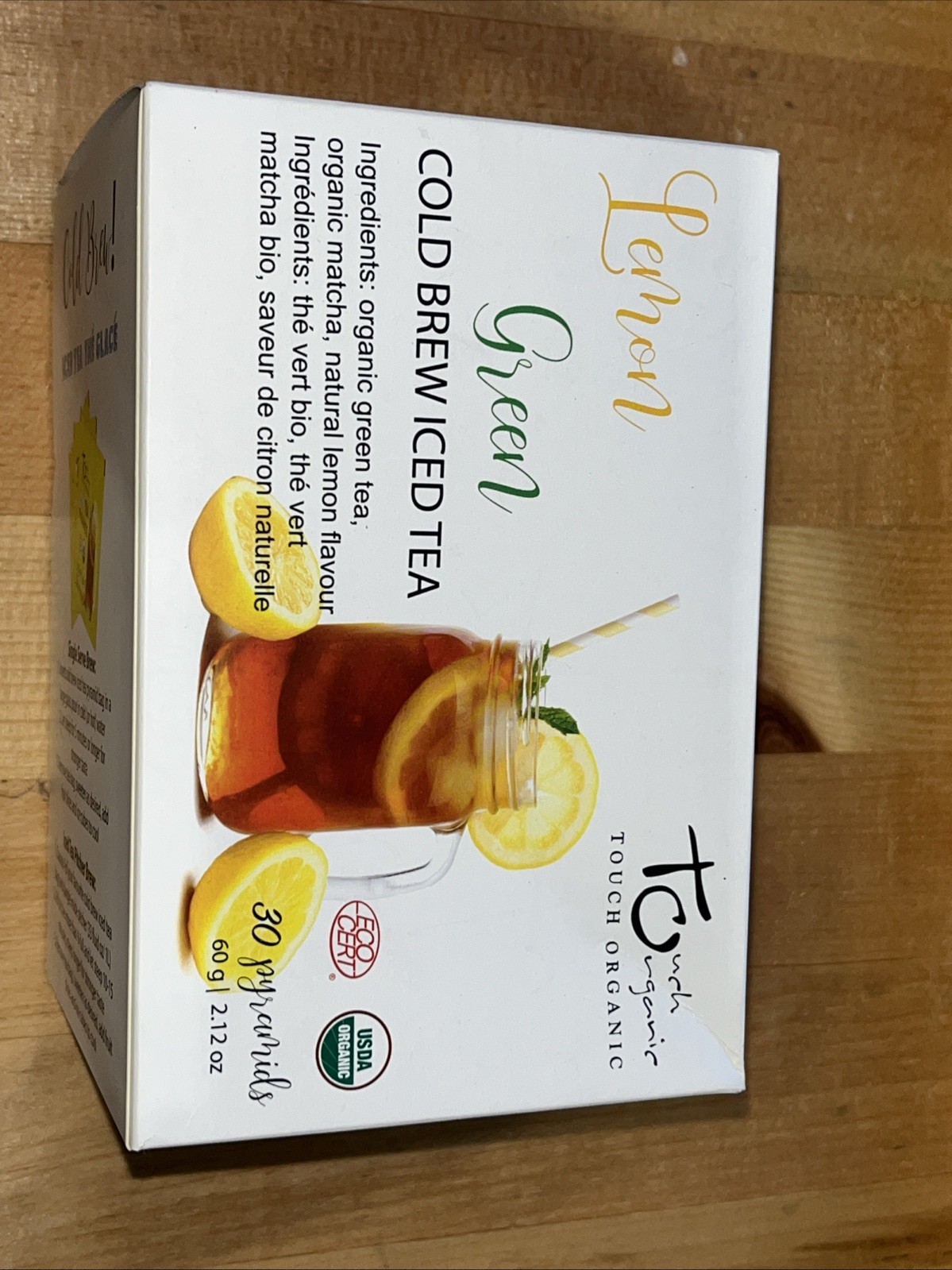 Cold Brew Lemon  Green Tea W/ Matcha 30 Bags 2.12 Oz By Touc