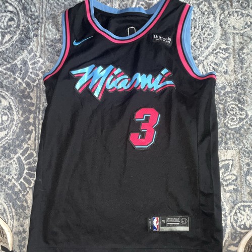 Nike Miami Heat Dwyane Wade #3 NBA Basketball Jersey Black Size 48
