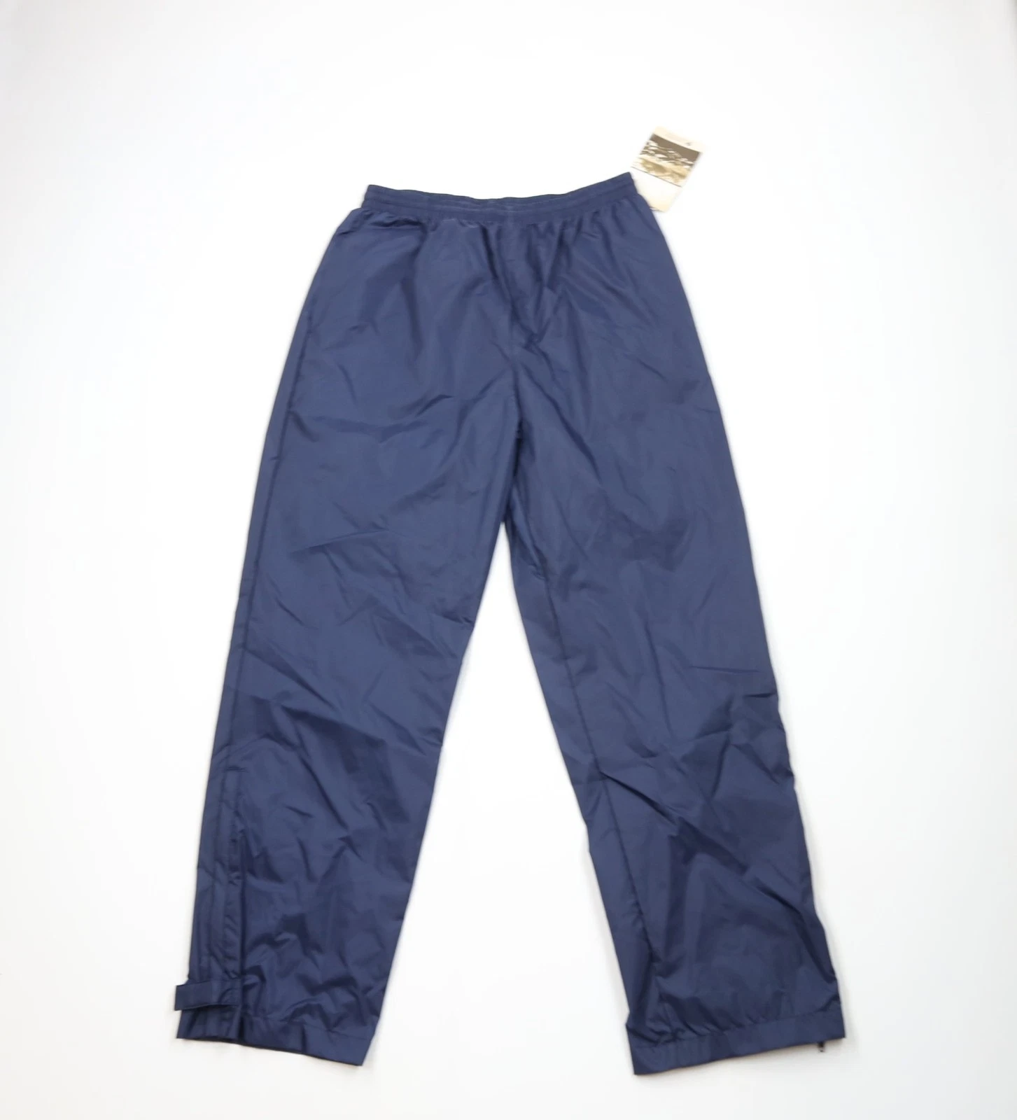 Deadstock Vtg 90s Columbia Womens L Spell Out Wide Leg Windbreaker Rain Pants