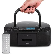 MEDION DRX-1 Plus Boombox tragbares DAB+ UKW Radio Schwarz