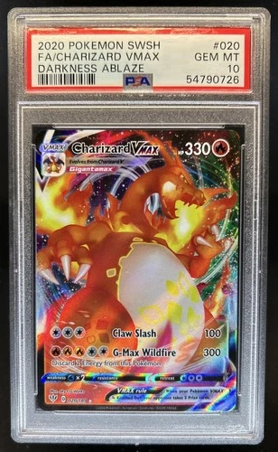 2020 Pokemon SWSH Darkness Ablaze Charizard VMAX #020/189 PSA 10 GEM MINT
