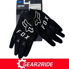 Fox MX Gloves Fox Racing Dirt Paw Black White Motocross Gloves GENUINE UK STOCK