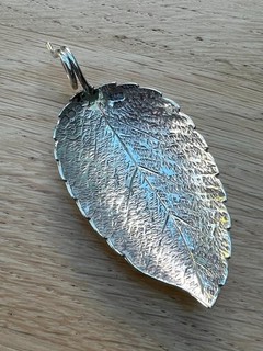 Fine Sterling Silver Leaf Form Caddy Spoon By James W Potter & Sons London 1976