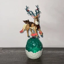 Mega Bloks Construx Crystal Creatures Rosestone  Reindeer Action Figure With Egg