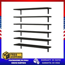 WOPITUES Wood Floating Shelves Set of 6, 24 inch Long Floating Shelves for Wall