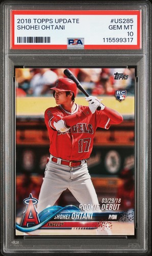 Graded 2018 Topps Update Shohei Ohtani #US285 Rookie Baseball Card PSA 10