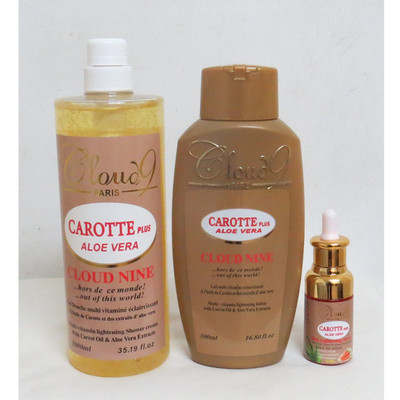 Cloud 9 Paris Carotte Plus & Aloe Vera Bodylotion + Duschgel + Serum (3 Stück)
