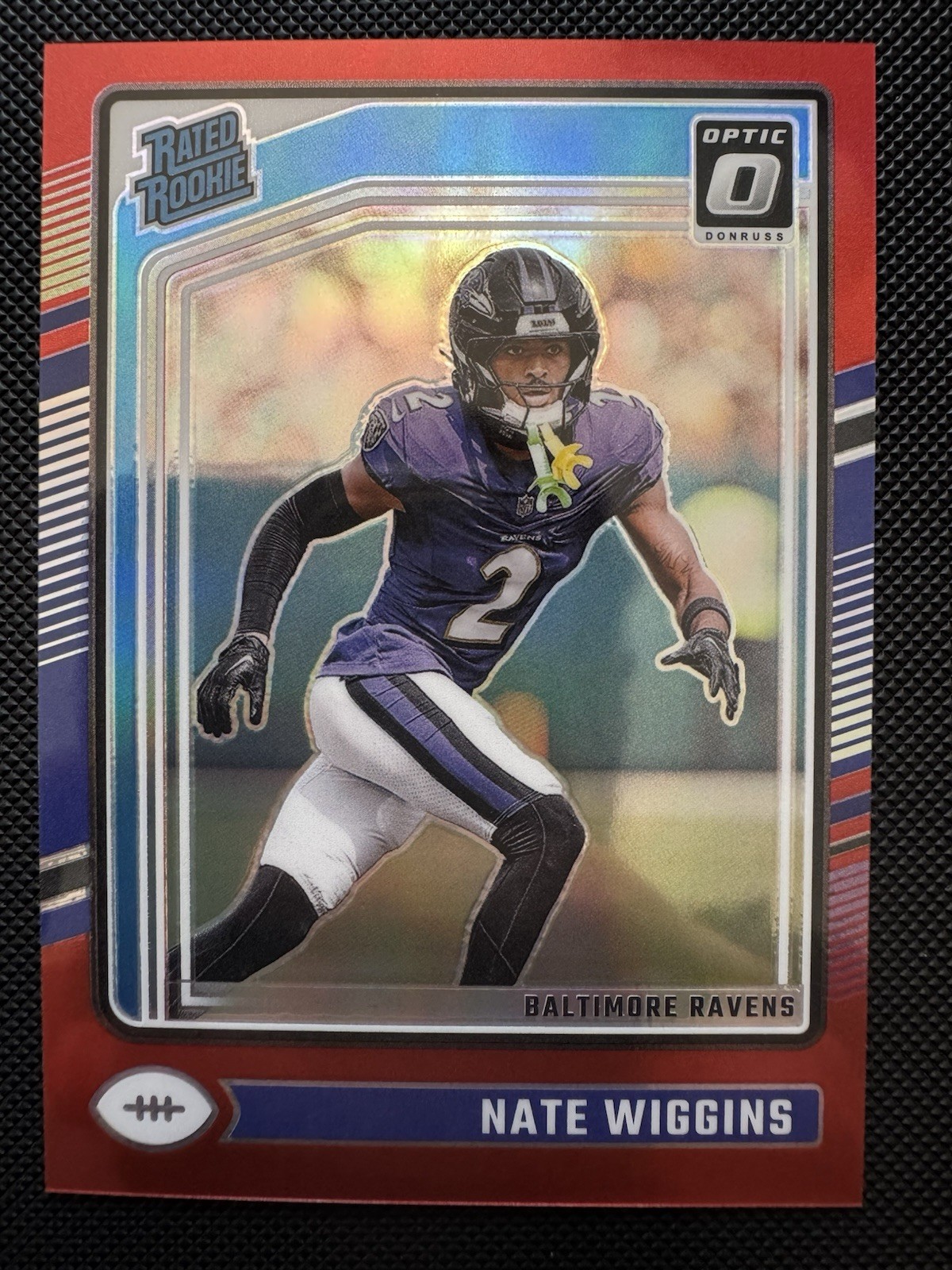 2024 Panini Donruss Optic Rated Rookie Nate Wiggins #281 Red Prizm /125 (RC)