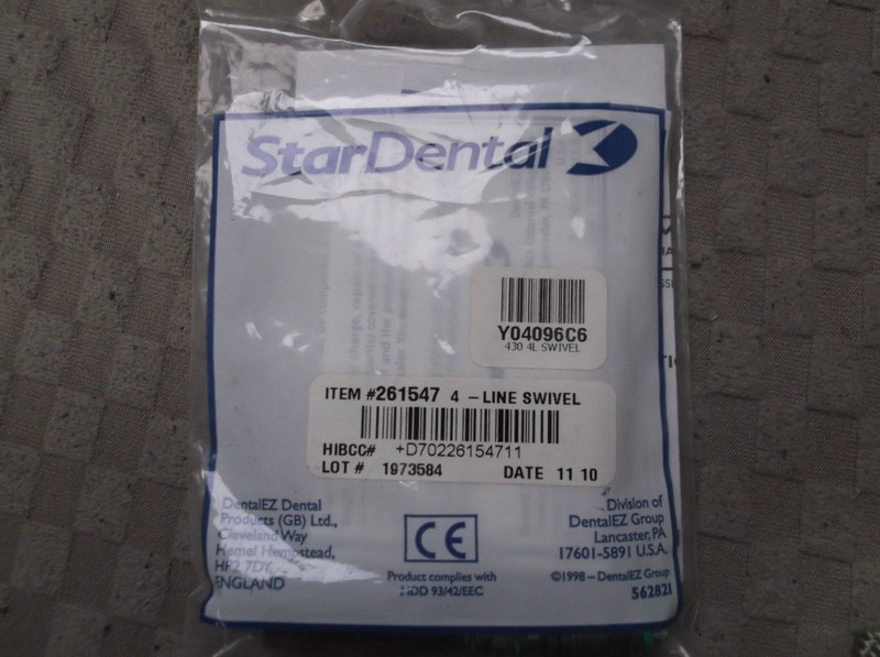 Star Dental Swivel Connectors #261547 4-line Highspeed NEW .