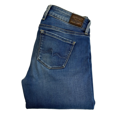 Pepe Jeans Soho Damen W26 L30 Blau Slim Skinny Stretch Denim Vintage Y2K Grunge