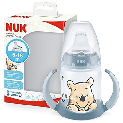 NUK First Choice+ Trinklernflasche 6-18 Monate 150 ml Disney Winnie Puuh (blau)