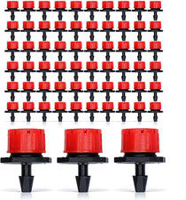 100PCS Drip Irrigation Emitters, Adjustable Irrigation Drippers Sprinklers 1/4