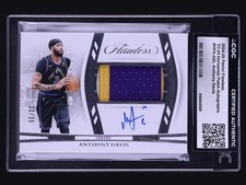 2024-25 Panini Flawless Horizontal Patch Auto /25 Anthony Davis LA Lakers 