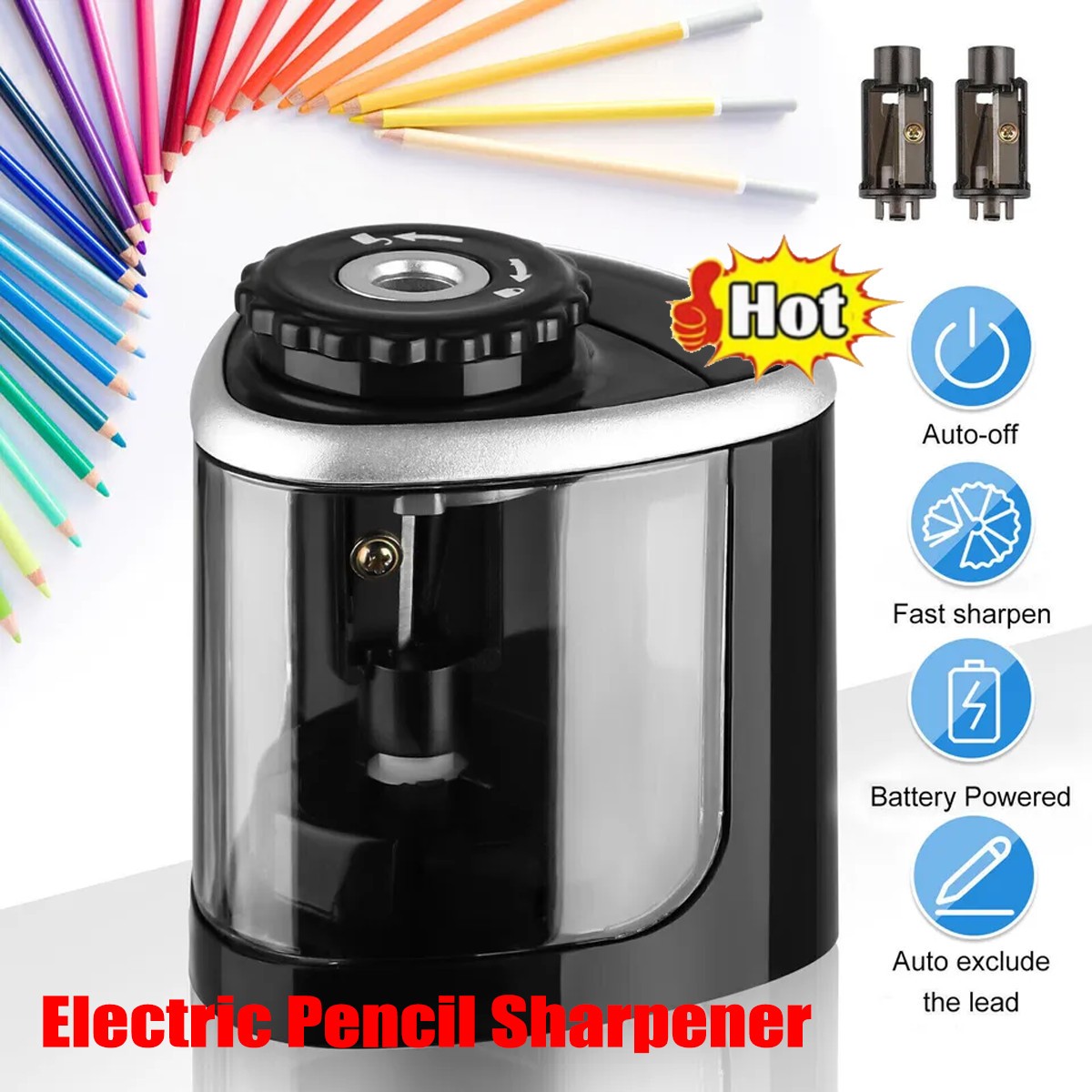 Sharpener Automatic Touch Switch School Office Supply