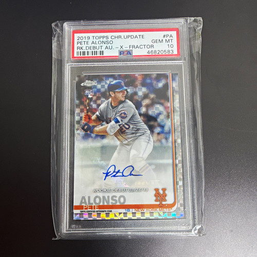 Pete Alonso [Rookie Debut Autograph] #RDA-PA 2019 Topps Chrome Update card
