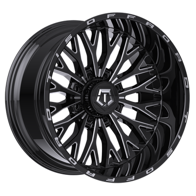Barniesです TIS Wheels 565BM 22x12 -44 Gloss Black Milled 6x139.7 6X5.5 (QTY 1