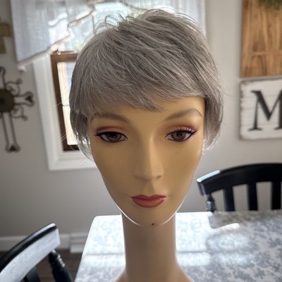 Envy Adorable Wig Short Pixie Salt & Pepper Gray Lace Front