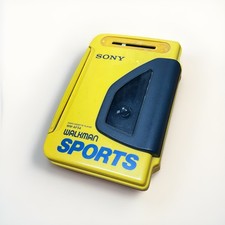Sony Walkman WM-AF54 Sports Yellow Cassette Player - TESTED WORKS - READ DESCR.