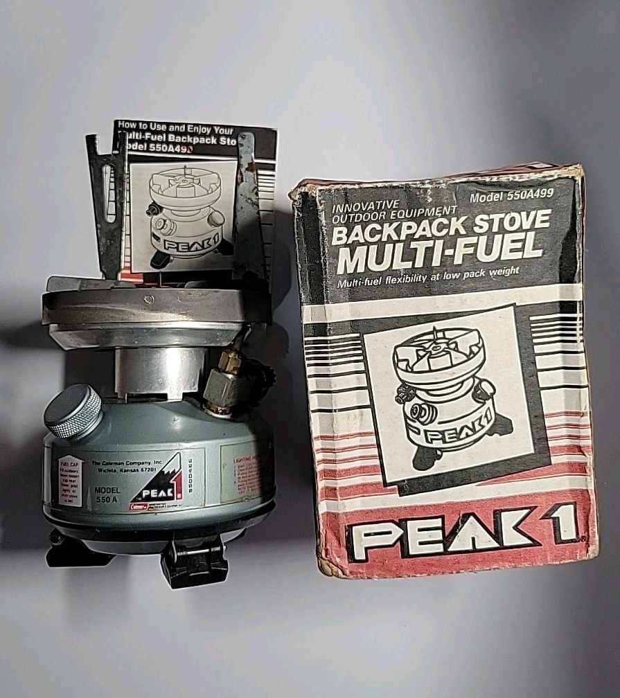 Vintage Coleman Multi Fuel 550A499 Peak 1 Camping Stove