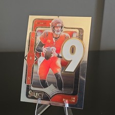2024 Panini Select Joe Burrow Cincinnati Bengals #15 Numbers 9 Insert