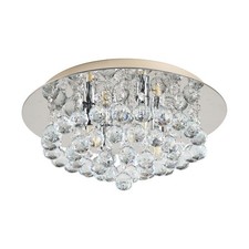 Image of Ceiling Light Crystal Chandelier Silver Chrome Luxury Lights Living Room HAUSPRO