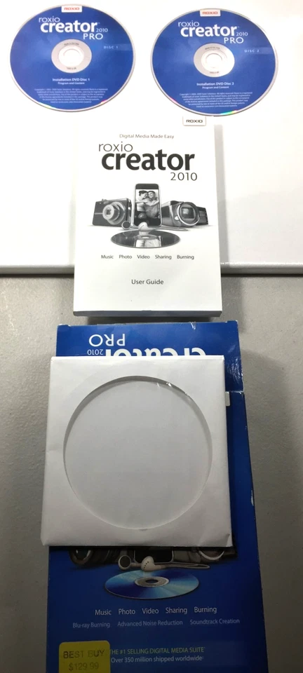 Roxio Creator Pro 2010 Software For Windows With Box & Instructions - Image 2 of 4