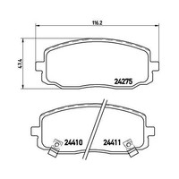 Bremsbelagsatz Scheibenbremse Brembo P30032 Prime Line FüR Hyundai Kia Naza