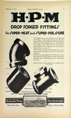 #ad #ad Hydraulic Press Manufacturing Co HPM Mount Gilead Ohio Vintage Print Ad 1923 $10.99