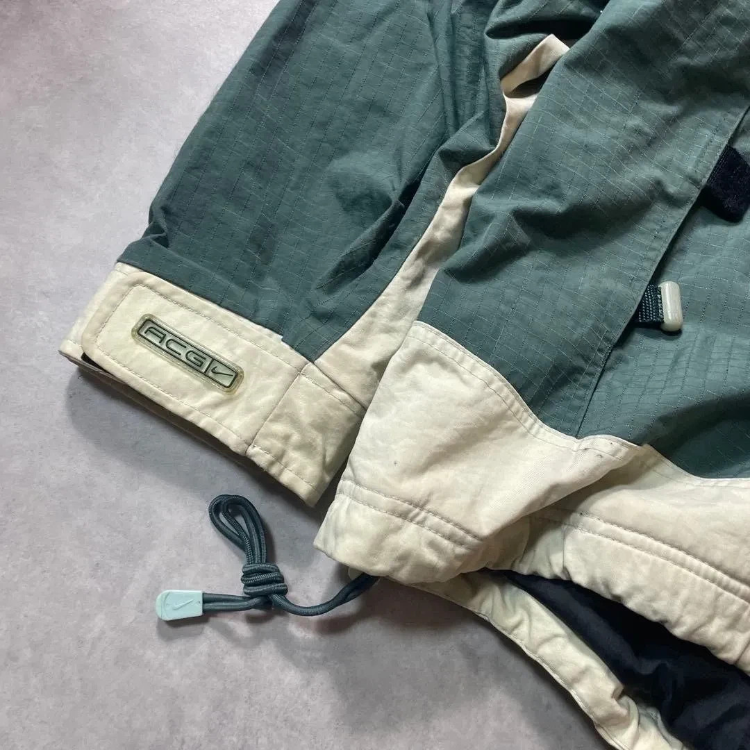 NIKE ACG Men Anorak Parka Rare Green Jacket 90s Storm-Fit Heavyweight image 8