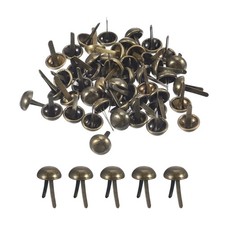 50Pcs Bag Feet Stud Spike 10mm Round Purse Nailheads Spike Bronze,