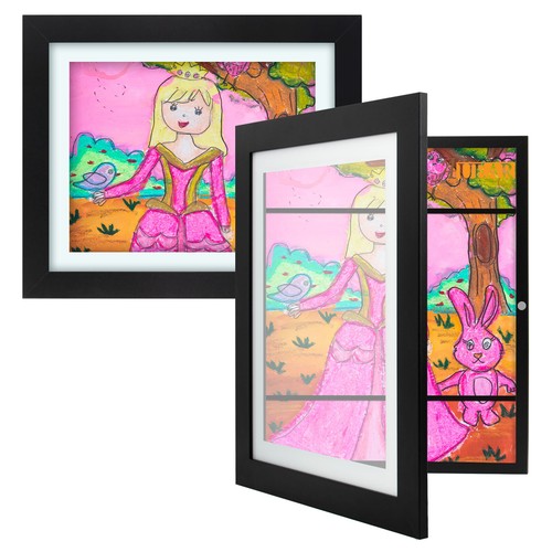 Kinder Kunst Rahmen 10x12,5 Frontöffnung Wand Display für Kunstwerke Basteln Fotos - Bild 1 von 17